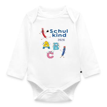 ABC Schuldkind 2026 - Body Bébé bio manches longues - blanc - Devant