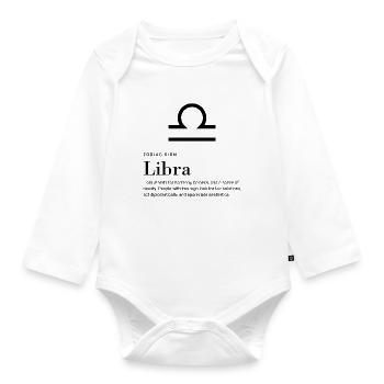Libra - Zodiac sign - Baby Bio-Langarm-Body - Weiß - Vorne