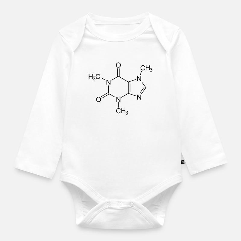 Koffein  - Baby Bio-Langarm-Body - Weiß