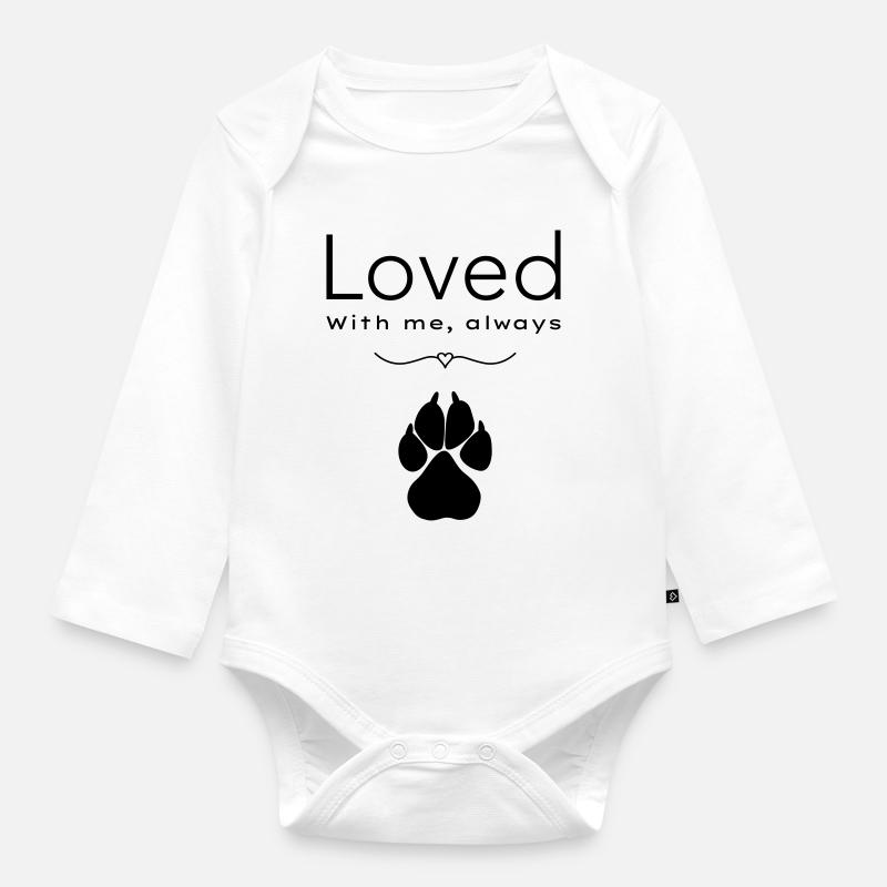 Le chien aimé - Body Bébé bio manches longues - blanc