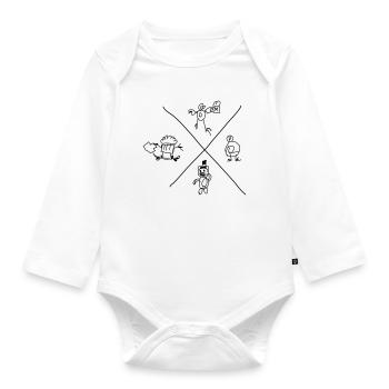 Doodle Core - Organic Longsleeve Baby Bodysuit - white - Front
