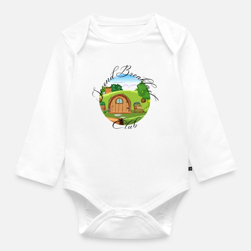 Second Breakfast - Baby Bio-Langarm-Body - Weiß