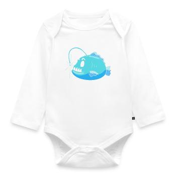 Anglerfisch - Baby Bio-Langarm-Body - Weiß - Vorne