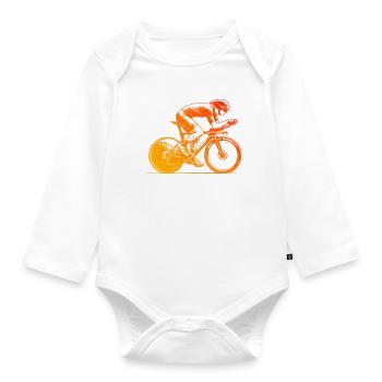 Roadbike Stil für jeden Anlass - Baby Bio-Langarm-Body - Weiß - Vorne