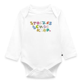Fier écolier - Body Bébé bio manches longues - blanc - Devant