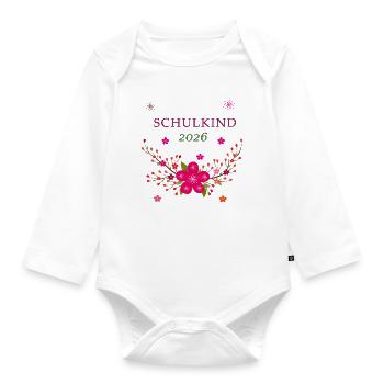 Schoolchild 2026 - Organic Longsleeve Baby Bodysuit - white - Front