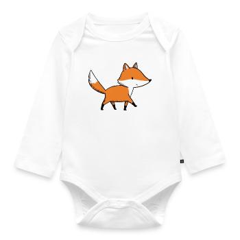 kleines Fuchskind - Baby Bio-Langarm-Body - Weiß - Vorne