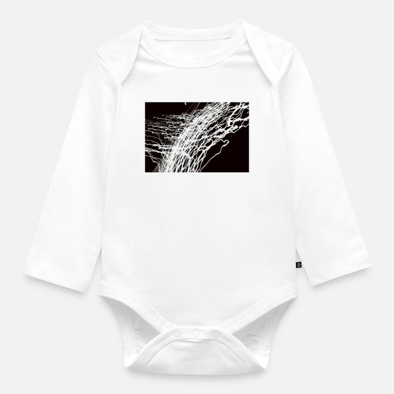 Lichtspiele 1 - Baby Bio-Langarm-Body - Weiß