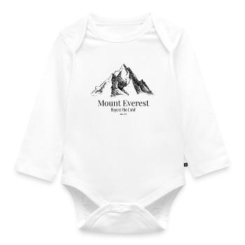 Mount Everest Beyond the Limit - Organic Longsleeve Baby Bodysuit - white - Front