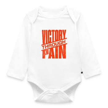 Sieg - Baby Bio-Langarm-Body - Weiß - Vorne