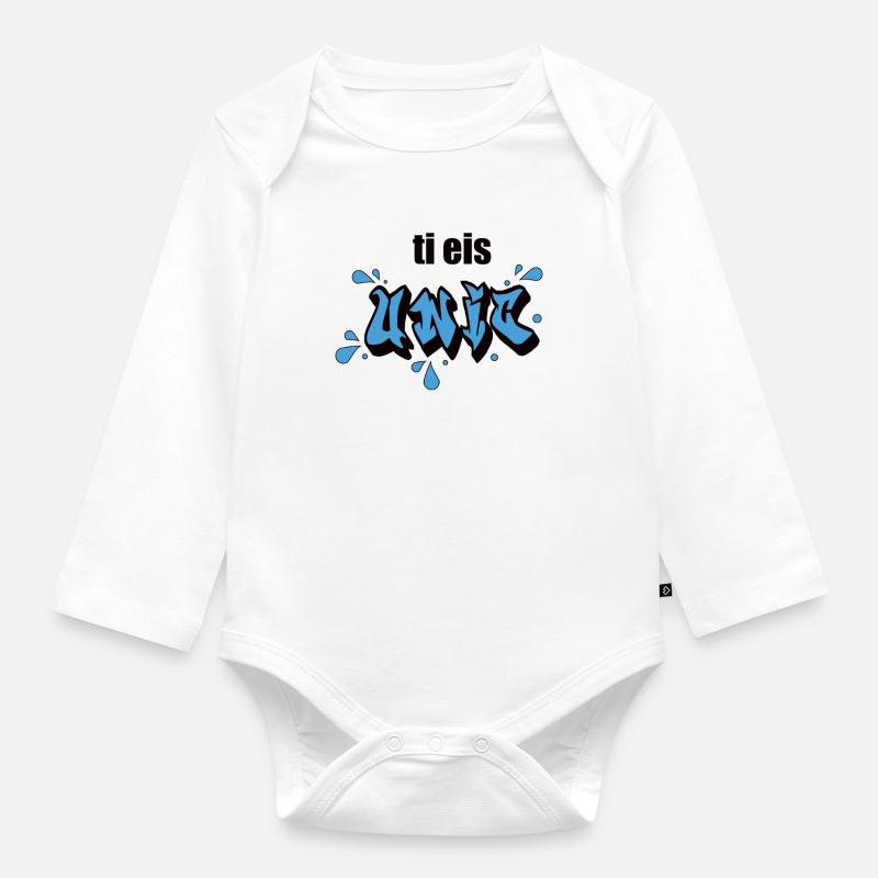 ti eis unic - Body Bébé bio manches longues - blanc