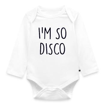 Disco - Organic Longsleeve Baby Bodysuit - white - Front