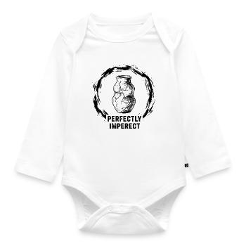 Perfectly Imperfect Vase - Organic Longsleeve Baby Bodysuit - white - Front