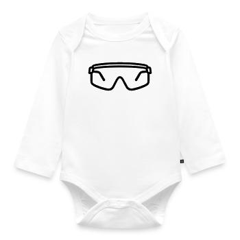 Safety glasses - Organic Longsleeve Baby Bodysuit - white - Front