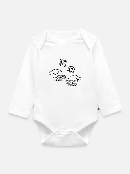 67 Six Seven - Baby Bio-Langarm-Body - Weiß
