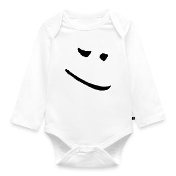 good mood - Organic Longsleeve Baby Bodysuit - white - Front