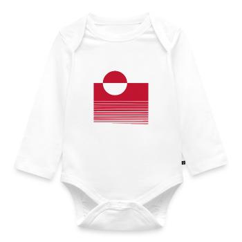 Greenland territory of the Kingdom of Denmark - Organic Longsleeve Baby Bodysuit - white - Front