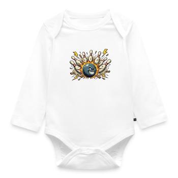 Bowling Club - Organic Longsleeve Baby Bodysuit - white - Front