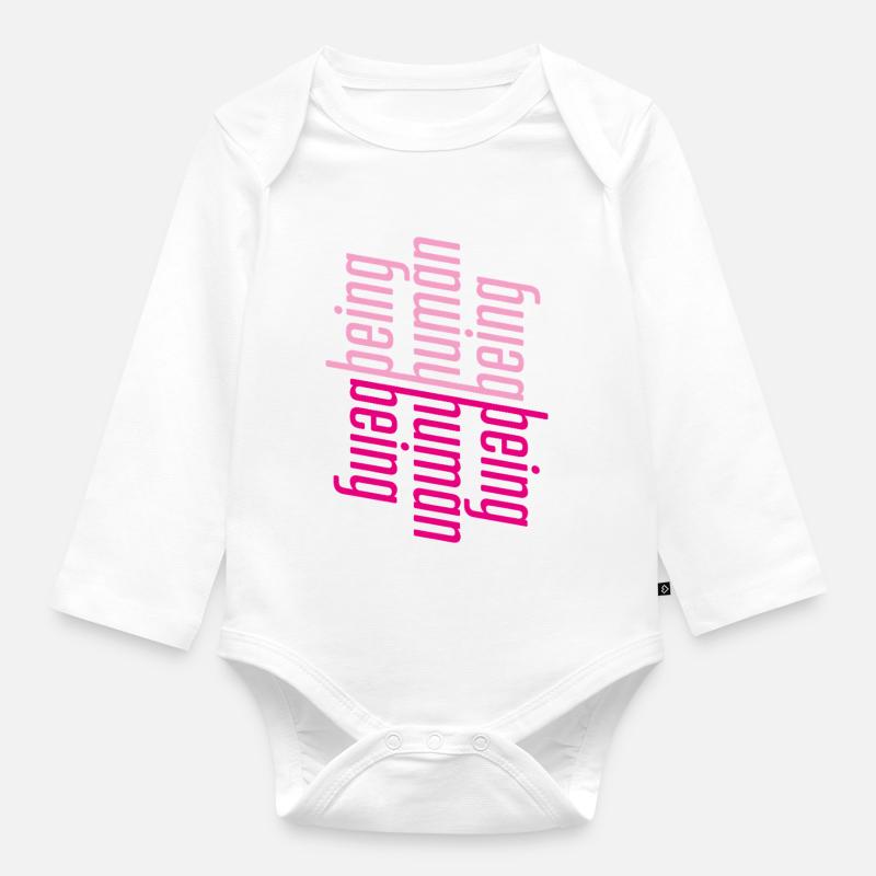 ThinkBick_being_human_being_2026 - Body Bébé bio manches longues - blanc