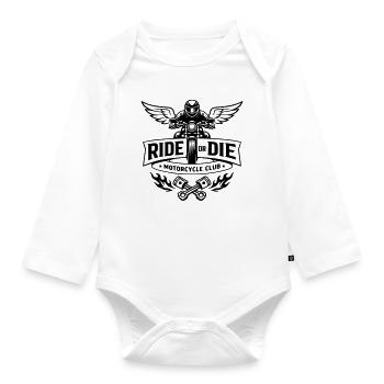 Ride or die - Motorcycle club - Organic Longsleeve Baby Bodysuit - white - Front