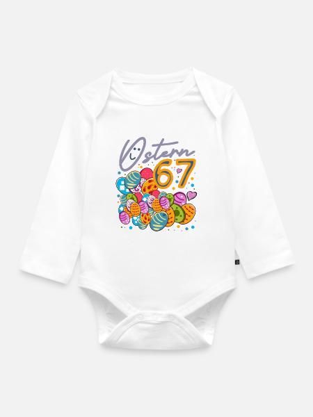 ostern 67 - Baby Bio-Langarm-Body - Weiß