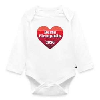 Parraine de confirmation 2026 Parraine de confirmation Meilleure tante parrainière - Body Bébé bio manches longues - blanc - Devant