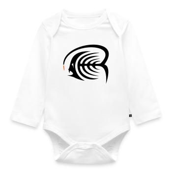 Anglerfisch - Baby Bio-Langarm-Body - Weiß - Vorne