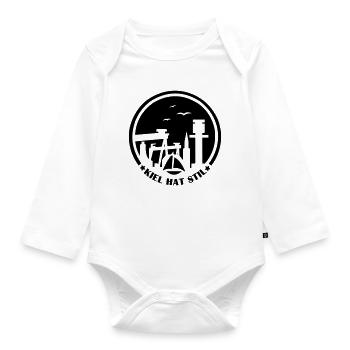 Kiel has style - Organic Longsleeve Baby Bodysuit - white - Front