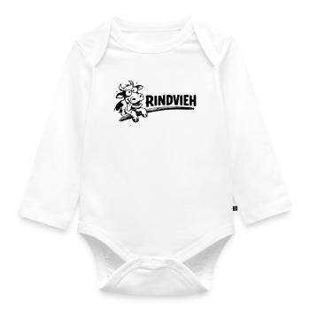 Rindvieh - Baby Bio-Langarm-Body - Weiß - Vorne