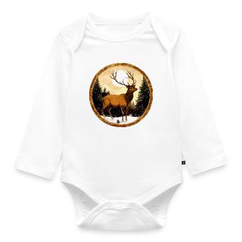Style du cerf - Body Bébé bio manches longues - blanc - Devant