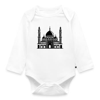 Moschee - Baby Bio-Langarm-Body - Weiß - Vorne