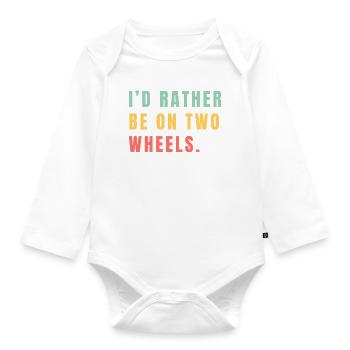 Better on two wheels - Organic Longsleeve Baby Bodysuit - white - Front