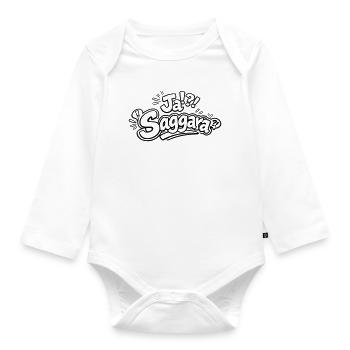 Yes Saggara - Organic Longsleeve Baby Bodysuit - white - Front