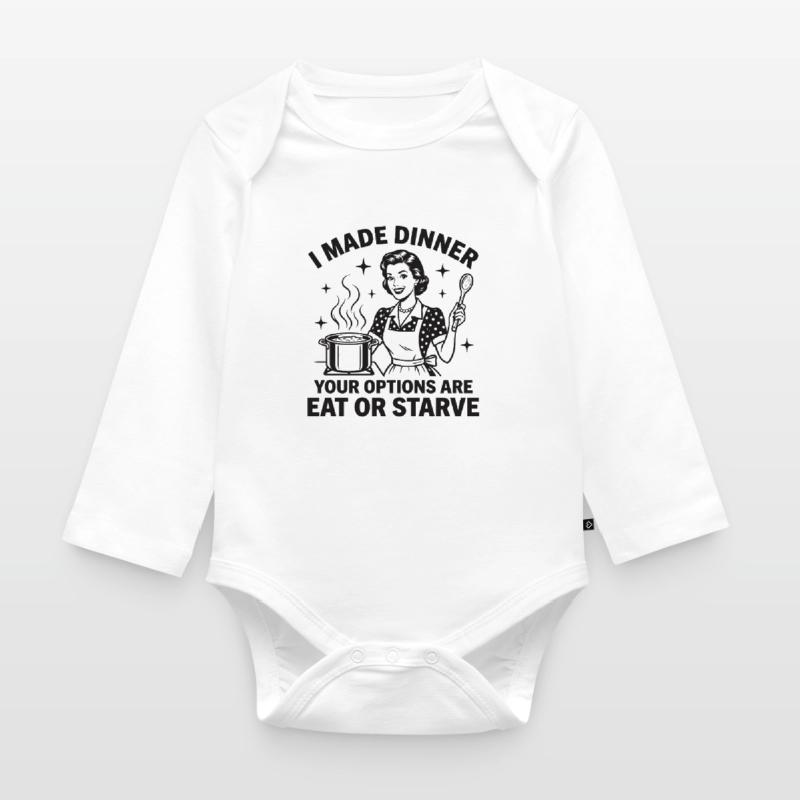 Küchen-Chef: Friss oder stirb! Baby Bio-Langarm-Body