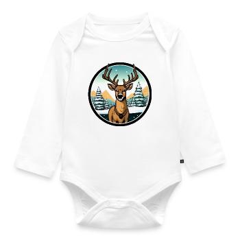 Fans de cerfs - Body Bébé bio manches longues - blanc - Devant