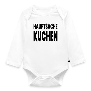 Cake - Organic Longsleeve Baby Bodysuit - white - Front