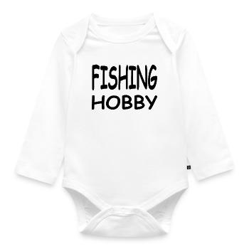 Angling - Organic Longsleeve Baby Bodysuit - white - Front