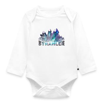 Strahler - Baby Bio-Langarm-Body - Weiß - Vorne