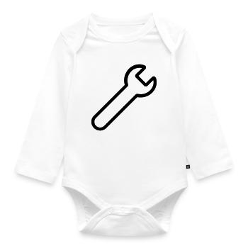 bricolage - Body Bébé bio manches longues - blanc - Devant