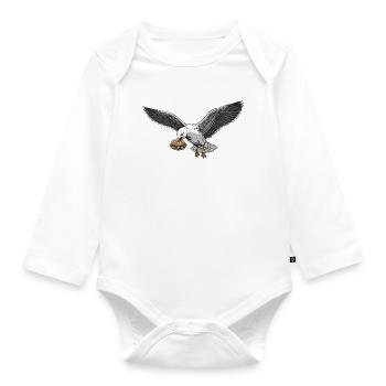 Boulderer Colorsplash Boulder Bouldering - Organic Longsleeve Baby Bodysuit - white - Front