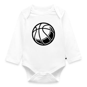 Basketball Ball - Organic Longsleeve Baby Bodysuit - white - Front