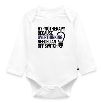 Hypnotist Hypnotherapy Overthinking Off Switch Pro - Organic Longsleeve Baby Bodysuit - white - Front