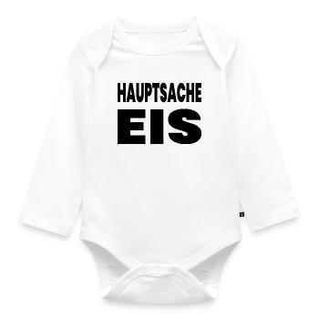 Eis - Baby Bio-Langarm-Body - Weiß - Vorne