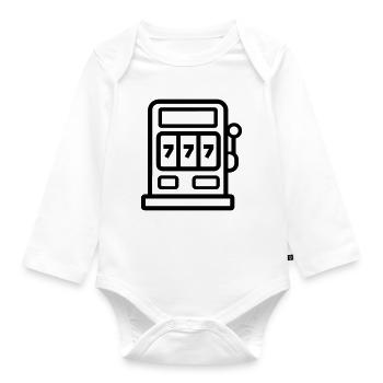 casino - Organic Longsleeve Baby Bodysuit - white - Front