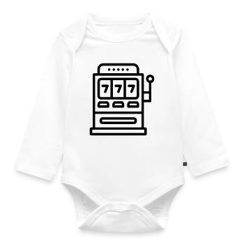 casino - Organic Longsleeve Baby Bodysuit - white - Front