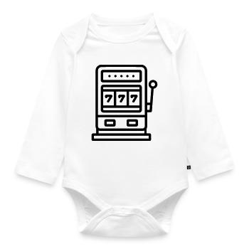 casino - Organic Longsleeve Baby Bodysuit - white - Front
