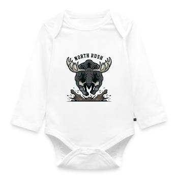 North Rush Northern Momentum Force - Organic Longsleeve Baby Bodysuit - white - Front