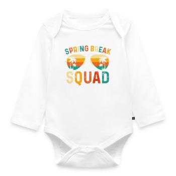 Voyage de filles Spring Break Squad Croisière plage 2026 - Body Bébé bio manches longues - blanc - Devant