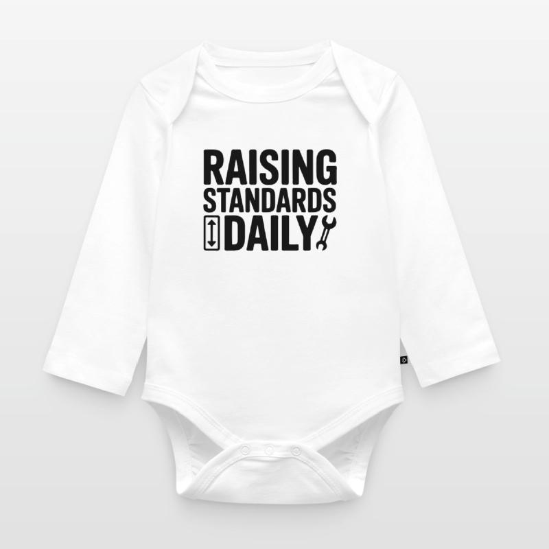 Elevator mechanic, elevator fitter, elevator technician Organic Longsleeve Baby Bodysuit