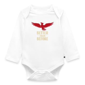 Heilungsreise Zur Transformation Innerer Stärke - Baby Bio-Langarm-Body - Weiß - Vorne